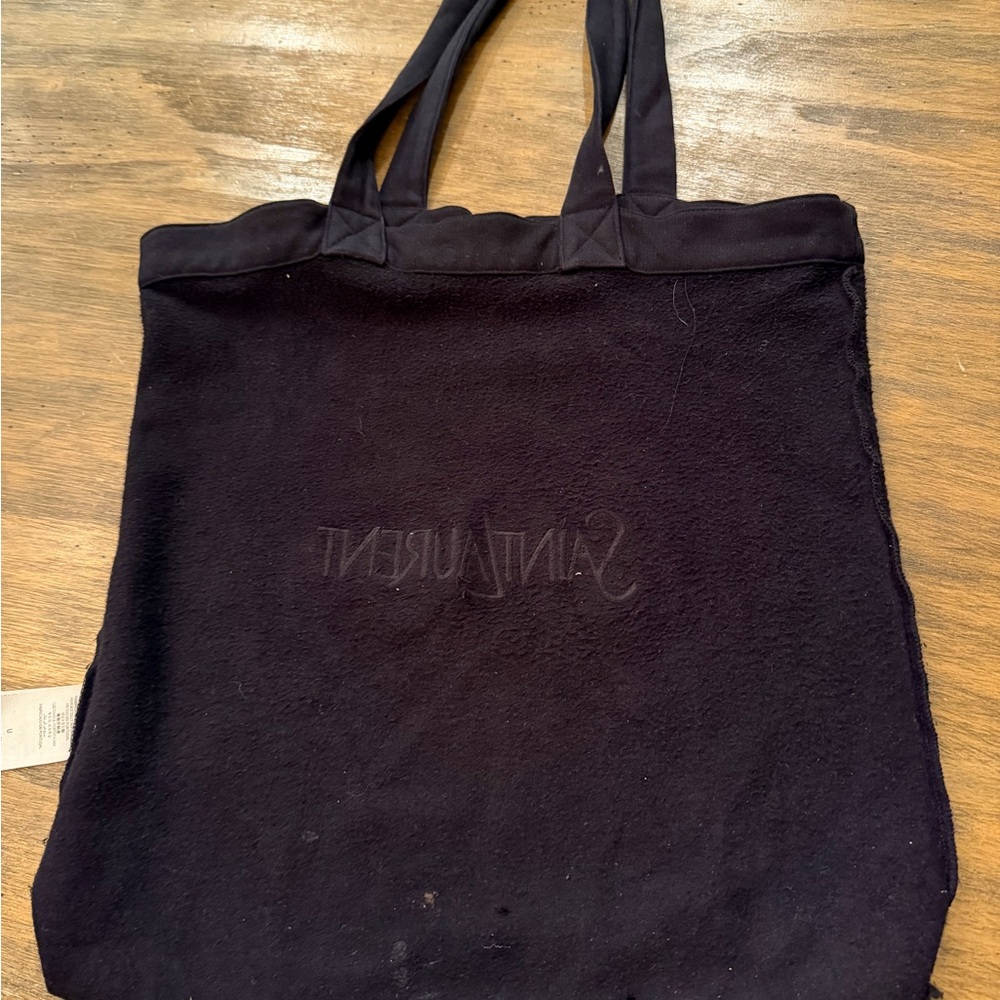 Saint Laurent Classic Black Tote Fleece FAIR HOLES - Picture 4 of 12